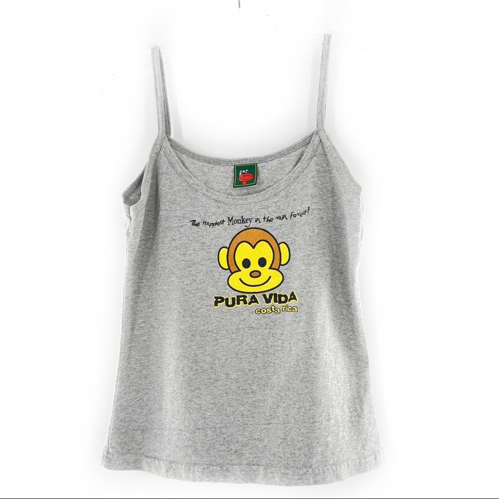 Rana Tropic "Pura Vida Costa Rica" Monkey Spaghetti Strap Tank Top Size Jr XL - Picture 15 of 16